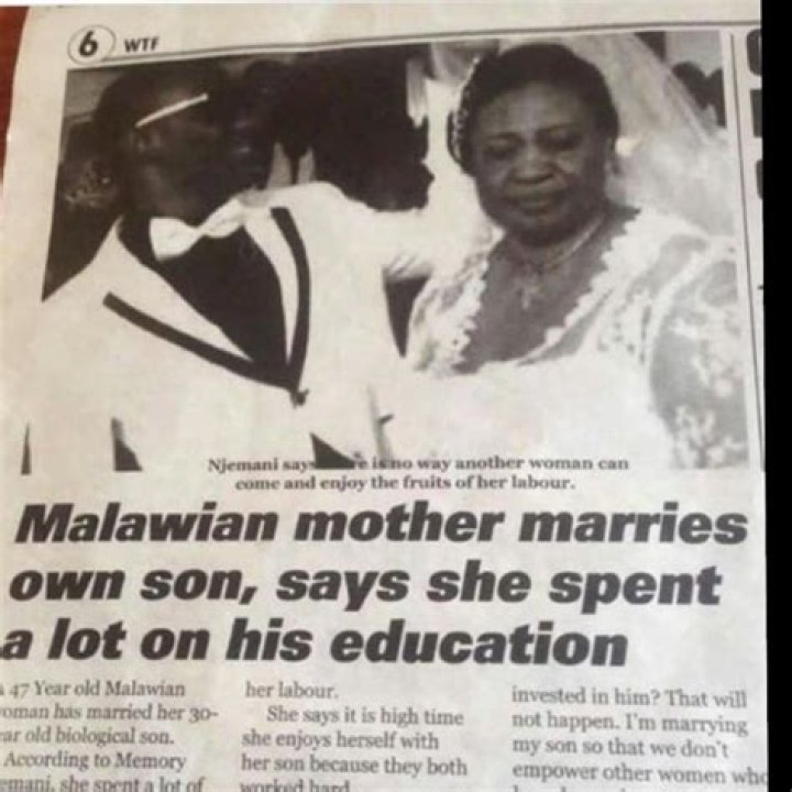 47-Year-Old Mother Marries Her Biological Son Because She Spent A Lot Of Money On His Education (PHOTOS)