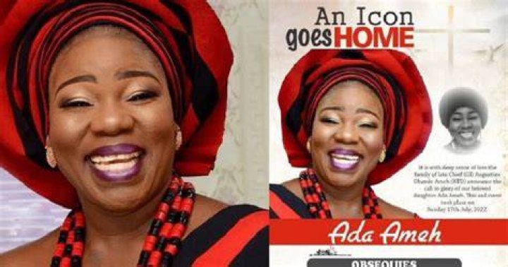 AUDIO: Family Of Actress Ada Ameh Confirms And Reveals Cause Of Death