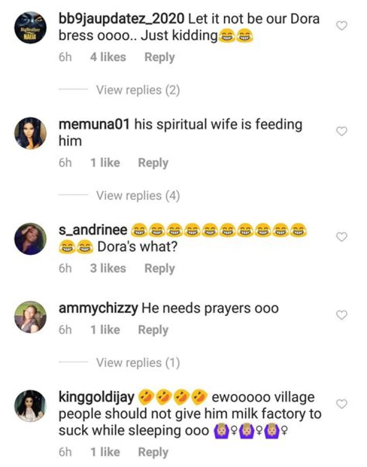 BBNaija: “He Is Eating Dora’s Breast” – Nigerians React To Video Of Ozo Chewing His Mouth While Sleeping