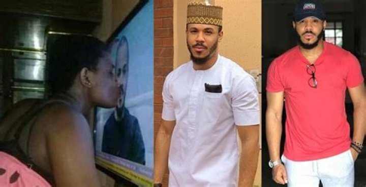 BBNaija: Lady Goes Crazy Over Ozo, Kisses Him On TV Screen