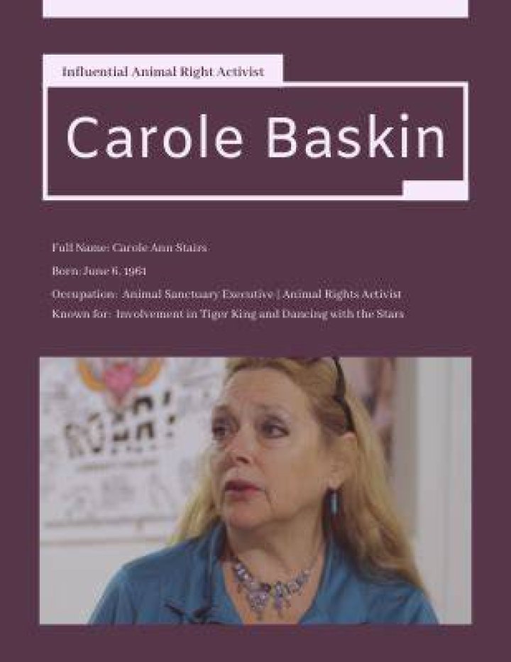 Carole Baskin Biography, Age, Career, Net Worth, Family