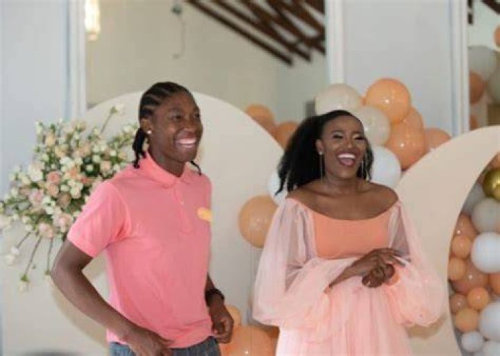 Caster Semenya celebrates both her birthday and wedding anniversary together.