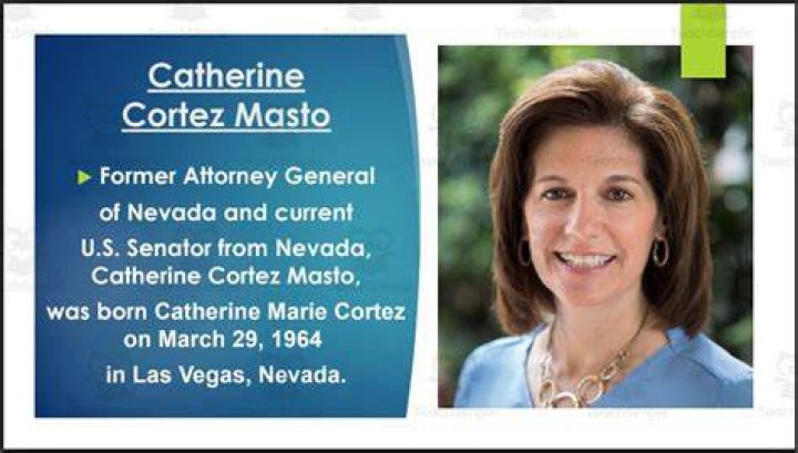 Cortez Masto Bio, Age, Career, Husband, Children, Net worth