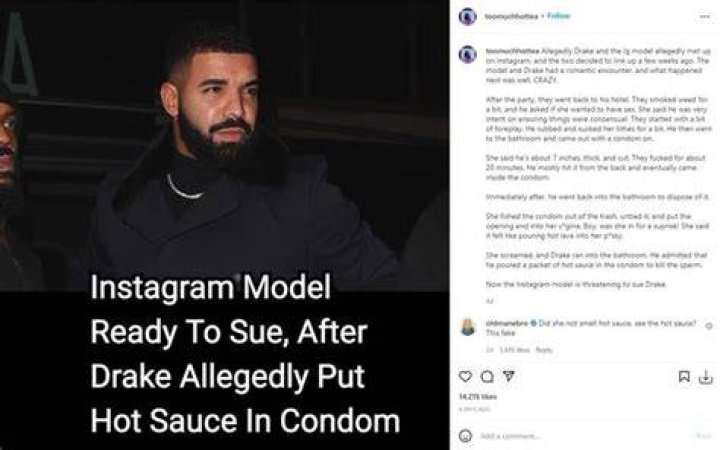 Drake Put Hot Sauce In Condom To Stop IG Model From Stealing His Sperm