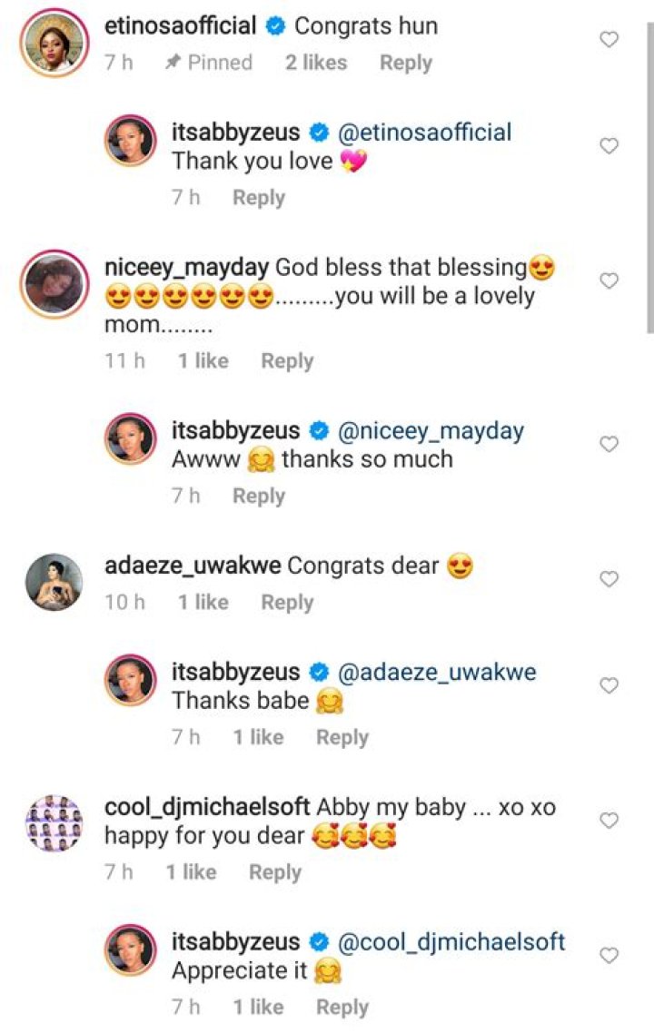 Etinosa Idemudia, Others React As Boob Movement CEO, Abby Zeus Flaunts Baby Bump