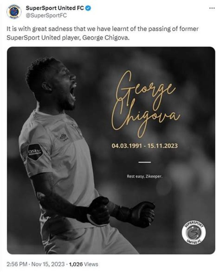 George Chigova Death: When did George Chigova Die?
