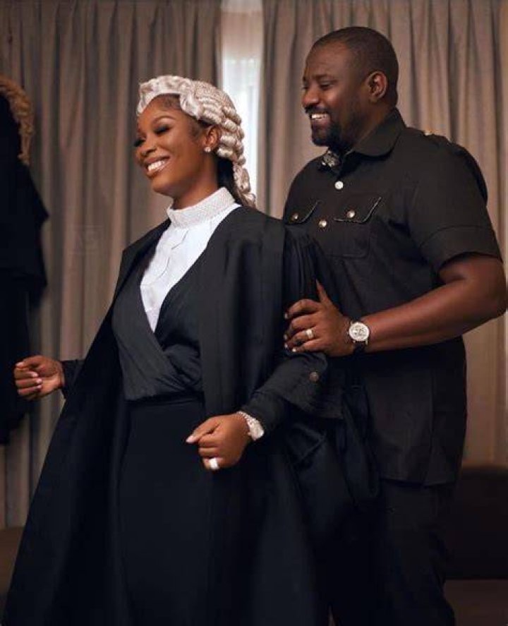 Here is John Dumelo’s Savagery reply to a Twitter user who was angry at his wife for showing her cleavage during their Wedding