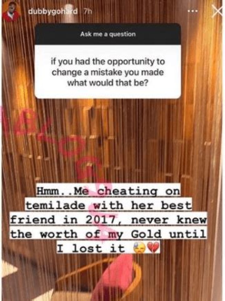 I Cheated On Tems With Her Friend In 2017, I Never Knew The Worth Of My Gold’ – Alleged Ex Lover, Dubby
