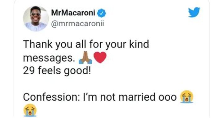 ‘I’m Not Married’ – Mr. Macaroni Reveals Marital Status After He Dropped Wedding-Themed Photos With Mummy Wa