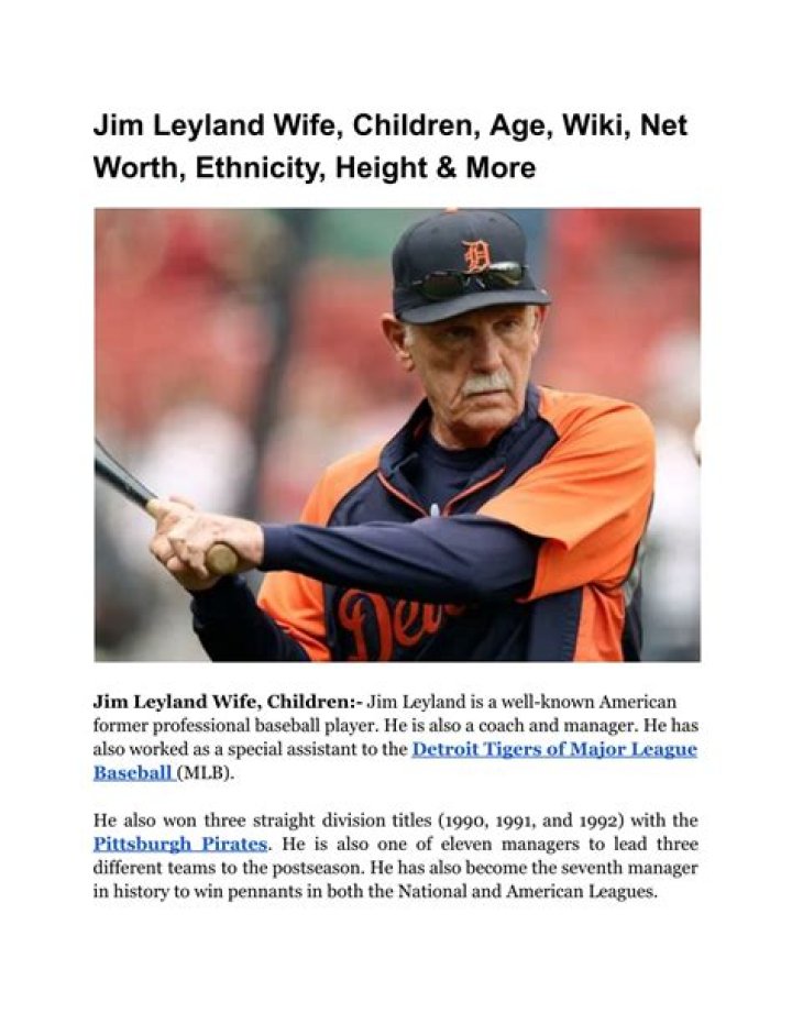Jim Leyland Net Worth: How much is Jim Leyland worth?