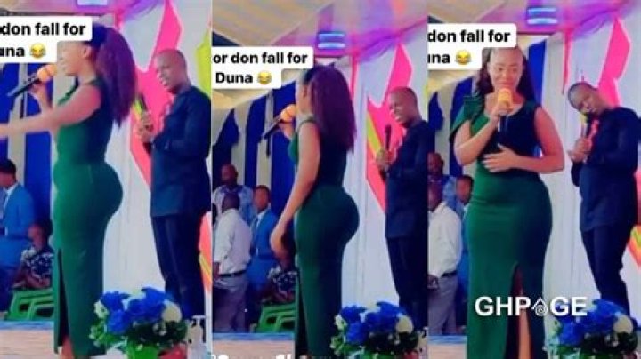 Lady With Huge Backside ‘Confuses’ Pastor In Church As He Gives Her A Gift- PHOTO