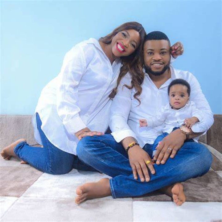 Linda Ikejis Sister, Sandra Ikeji Samuel & Her Husband, Arinze Celebrate 1st Wedding Anniversary With Adorable Family Photos