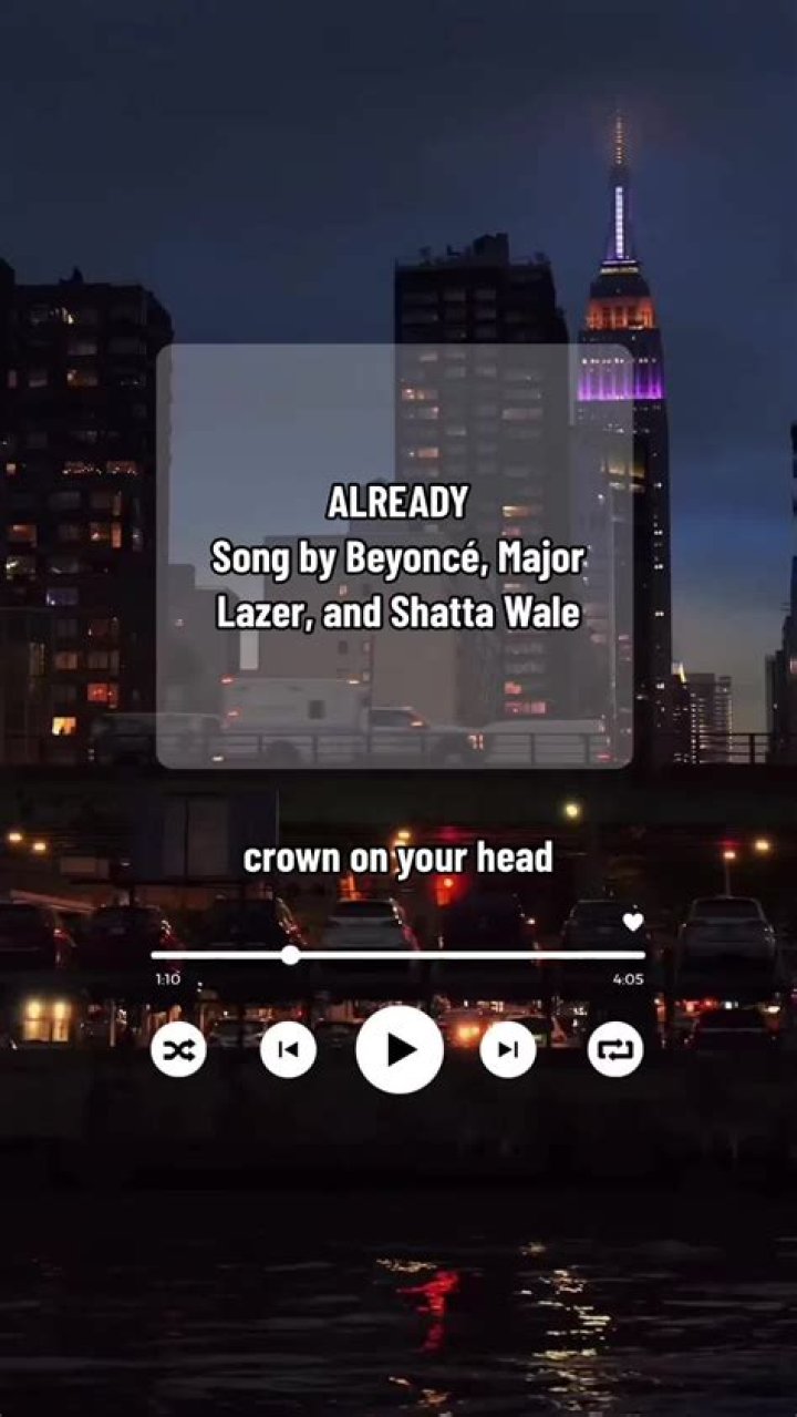 LYRICS: Beyonce – Already ft Shattawale X Major Lazer