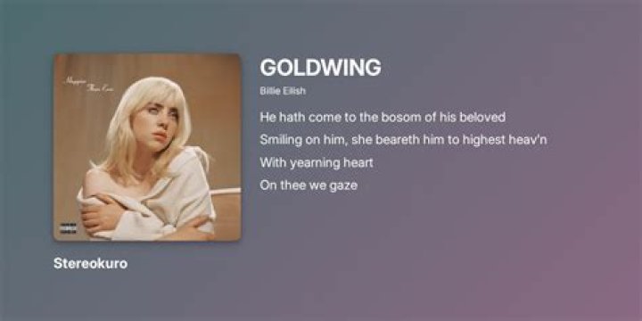 LYRICS: Billie Eilish – Goldwing