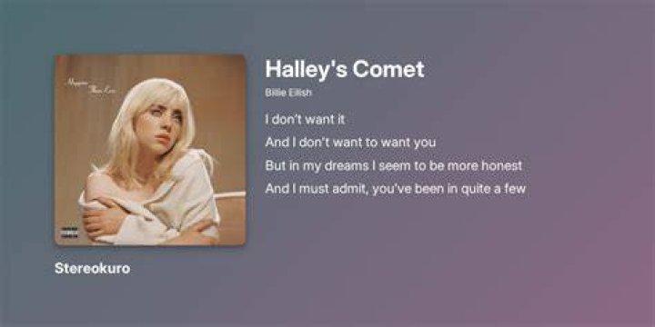 LYRICS: Billie Eilish – Halley’s Comet