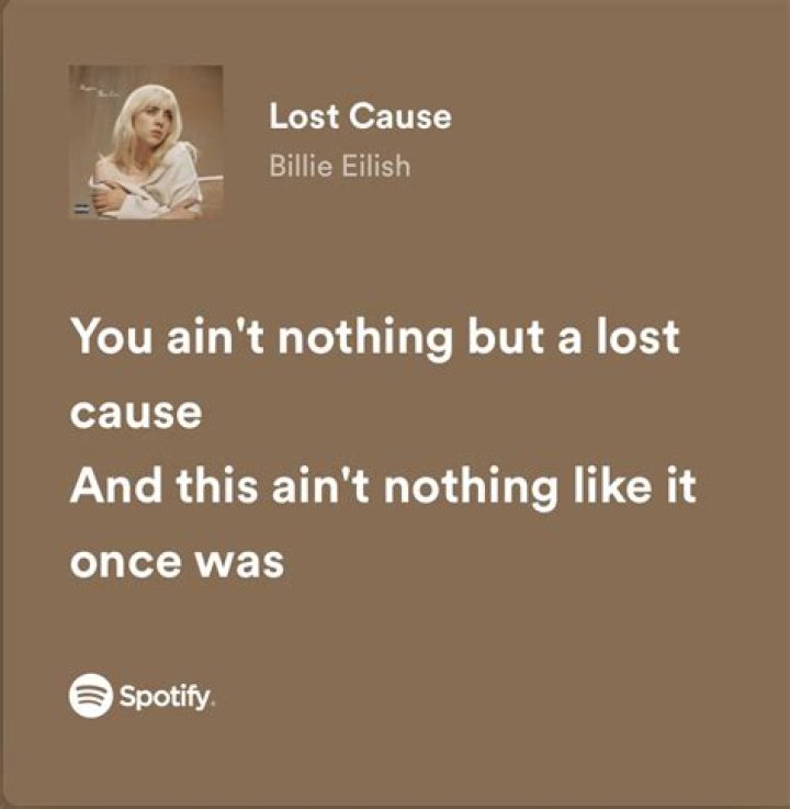 LYRICS: Billie Eilish – Lost Cause