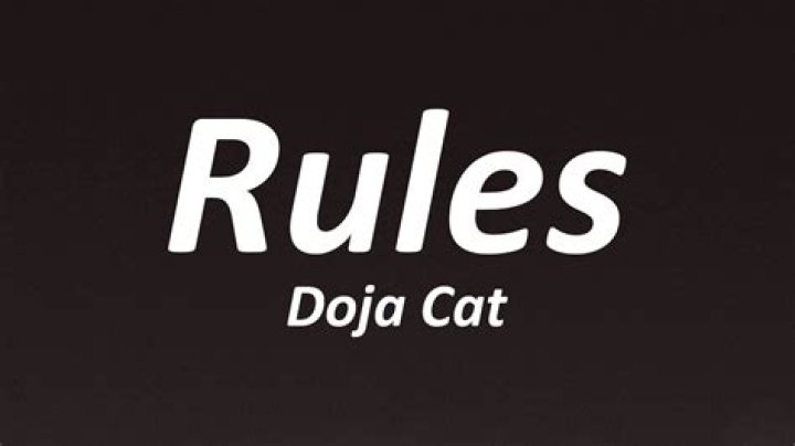 LYRICS: Doja Cat – Rules