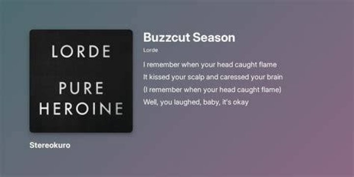LYRICS: Lorde – Buzzcut Season