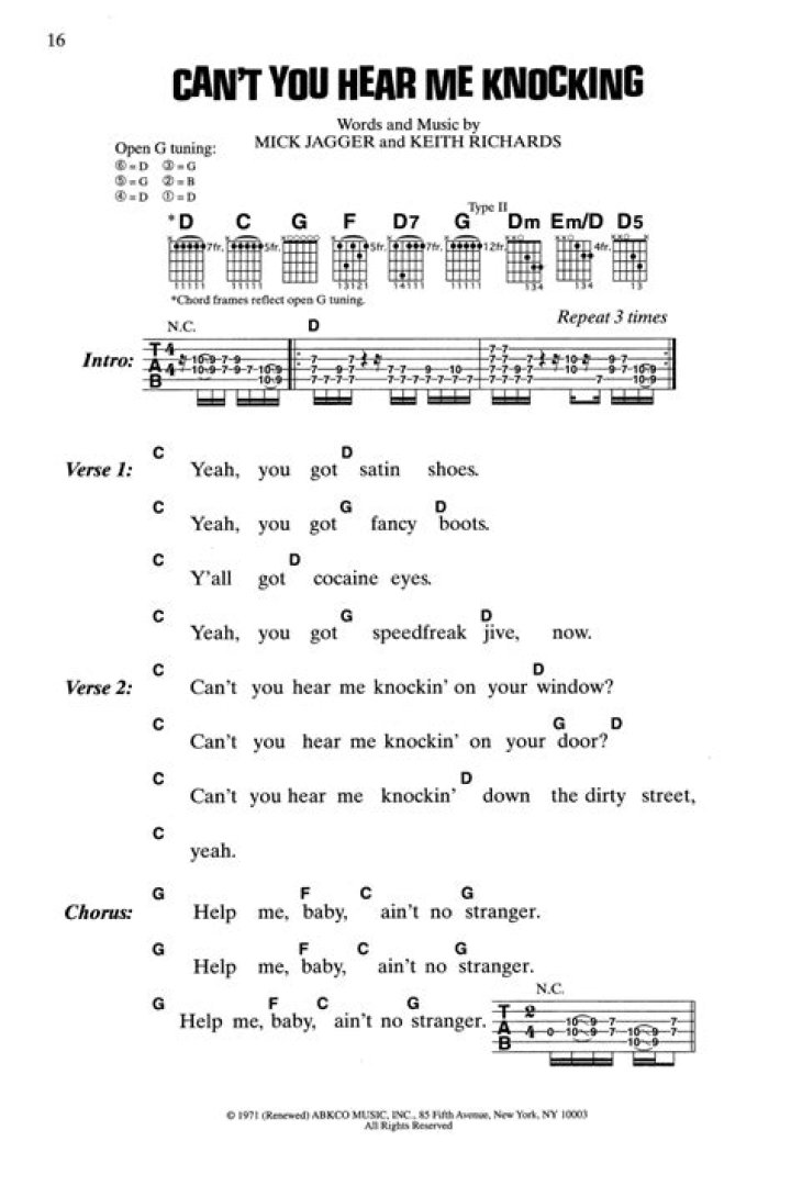 LYRICS: The Rolling Stones – Can’t You Hear Me Knocking