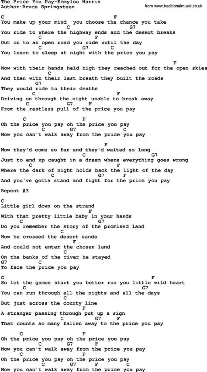 Molly Hatchet’s
The Price You Pay Lyrics