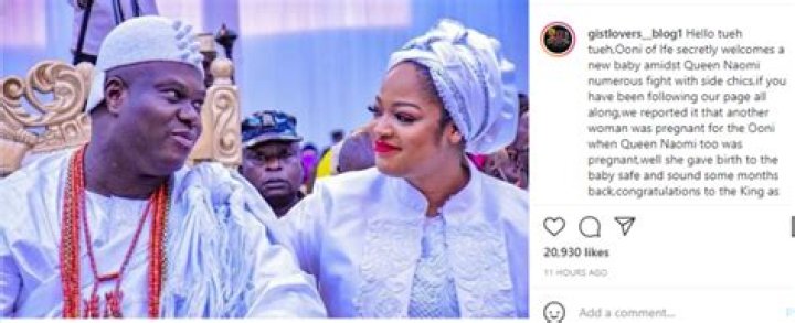 Ooni Of Ife Allegedly Welcomes Secret Baby With Another Woman After Wife Prayed For More Queens (Details)