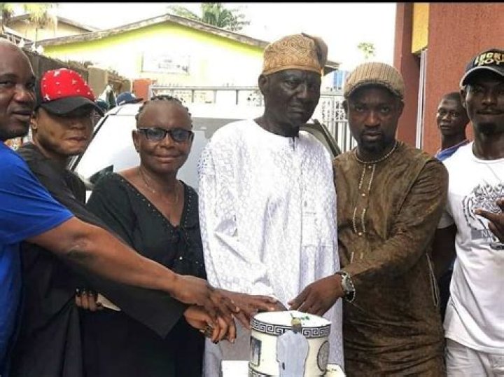 Photos Of Bobrisky’s Father Looking Unhappy At His Birthday Party Causes Stir On Social Media (PHOTOS)