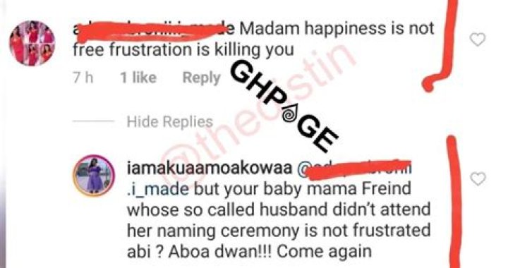 Screenshot: Dr. Kweku Oteng Didn’t Even Attend Baby Mama, Linda’s Naming Ceremony – Akua GMB To Instagram Troll