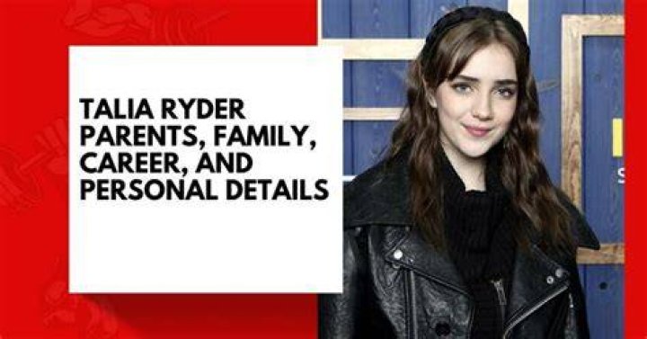 Talia Ryder Brother: Who Is Tre Ryder?