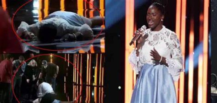 Terrifying Moment American Idol Contestant, Funke Lagoke Fainted On Stage While Being Judged (VIDEO)