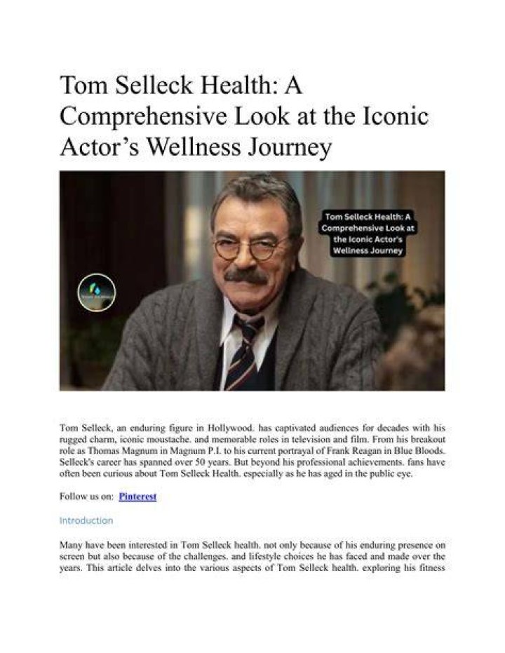 Tom Selleck Health Update: Is Tom Selleck Sick?