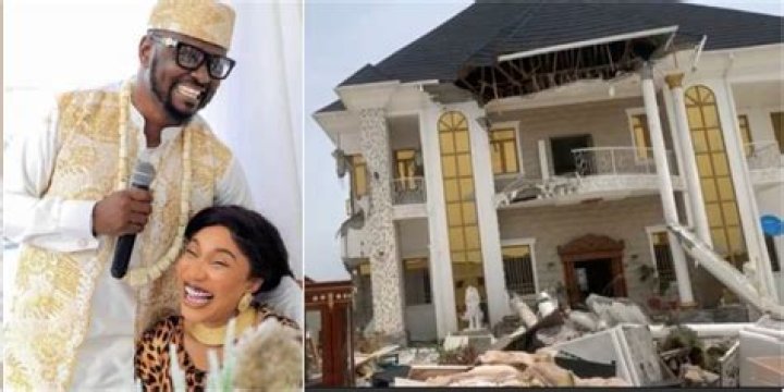 Tonto Dikeh’s Former Boyfriend, Prince Kpokpogri’s House Demolished
