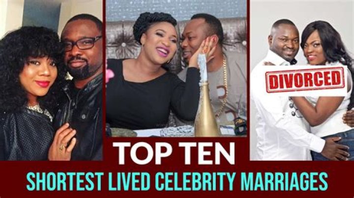 Top 5 Shortest Marriages Of Nollywood Stars- One Lasted Just 3-Months