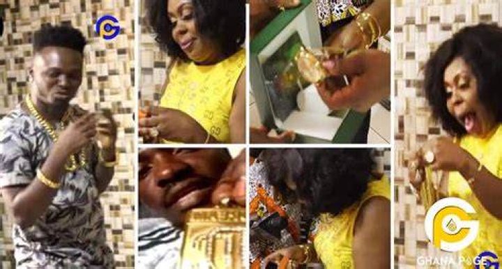 VIDEO: Musician Gifts Afia Schwarzenegger Gold Watch & Necklace Days After Her Alleged Theft Case In USA